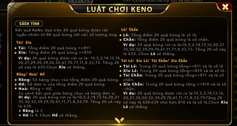 Keno Tại HitClub Sân Chơi Xổ Số Trực Tuyến Đẳng Cấp Với Tỷ Lệ Thưởng Cao