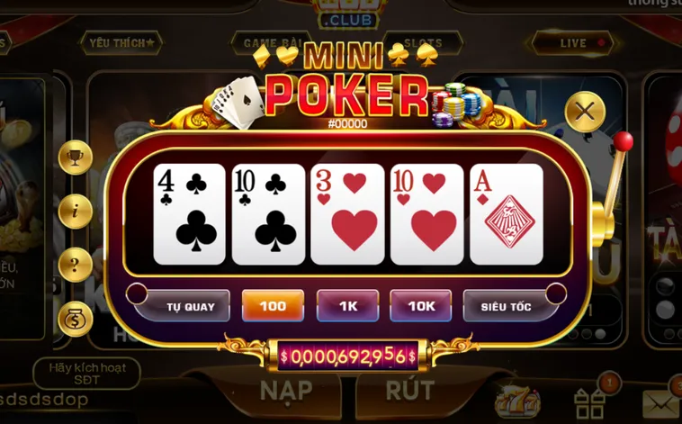 Khám Phá Thế Giới Minigame Mini Poker Tại HitClub Đẳng Cấp Thượng Lưu