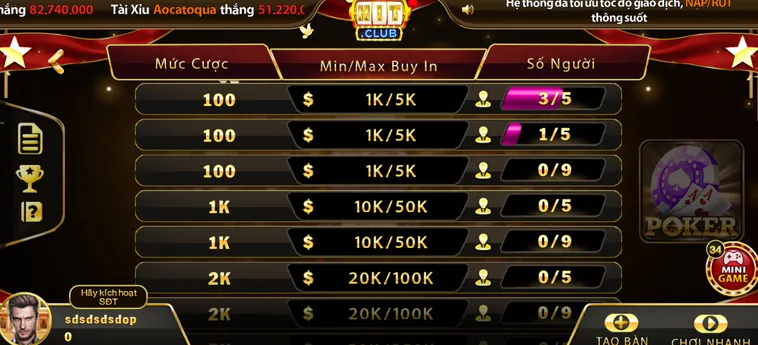 Khám Phá Thế Giới Poker Tại HitClub Với Đỉnh Cao Trí Tuệ Và Phần Thưởng Khủng