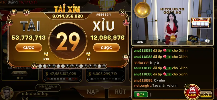 Tài Xỉu Livestream Tại HitClub Trải Nghiệm Cá Cược Đẳng Cấp Với Dealer Siêu Xinh