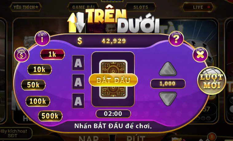 Sức Hấp Dẫn Của Minigame Trên Dưới Tại HitClub Đỉnh Cao Nhất